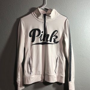 Pink brand half zip sweatshirt